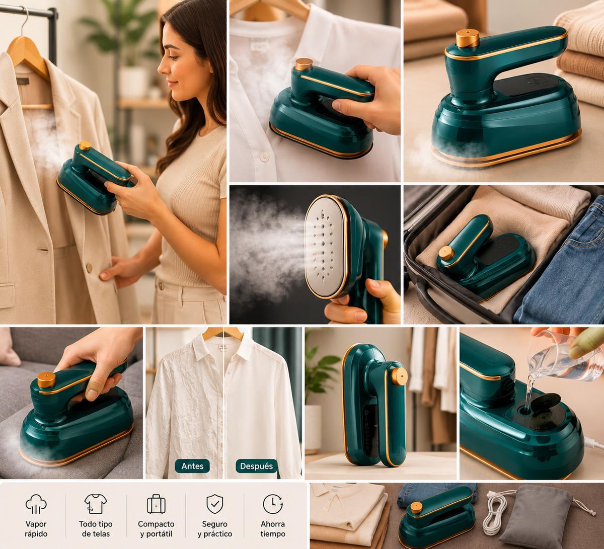 Plancha De Ropa Portátil - VaporPro™